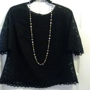 Black dressy lace blouse